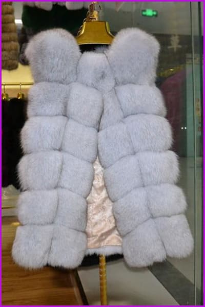 Luxury Warm Fluffy Faux Fur Gilet F2797 - Furdela