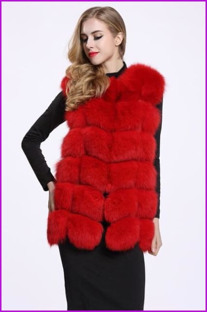 Luxury Warm Fluffy Faux Fur Gilet F2797 - Furdela