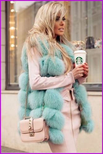 Luxury Warm Fluffy Faux Fur Gilet F2797 - Furdela