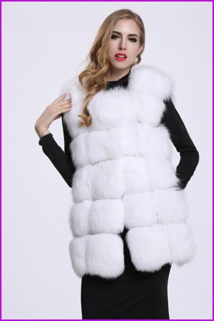 Luxury Warm Fluffy Faux Fur Gilet F2797 - Furdela