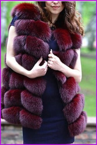 Luxury Warm Fluffy Faux Fur Gilet F2797 - Furdela