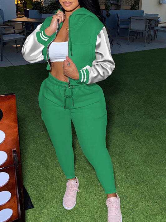 Striped Drawstring Pocket Design Pants Set BO5026 Furdela