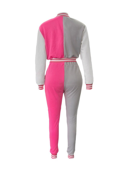 Plus Size Striped Kangaroo Pocket Pants Set BO50111 Furdela