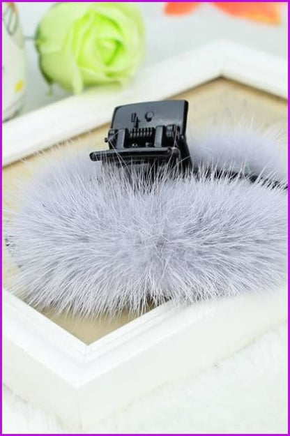 Mink Fur Hair Hairpin DF077 - Furdela Wholesale