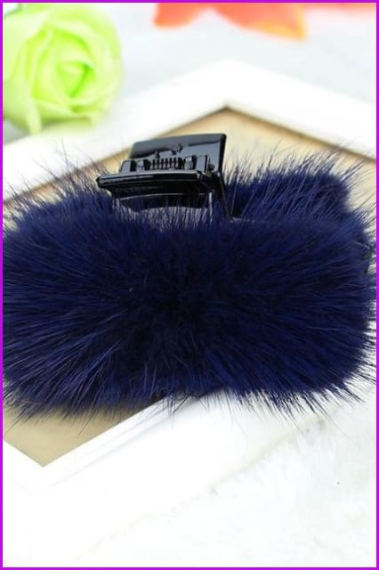 Mink Fur Hair Hairpin DF077 - Furdela Wholesale