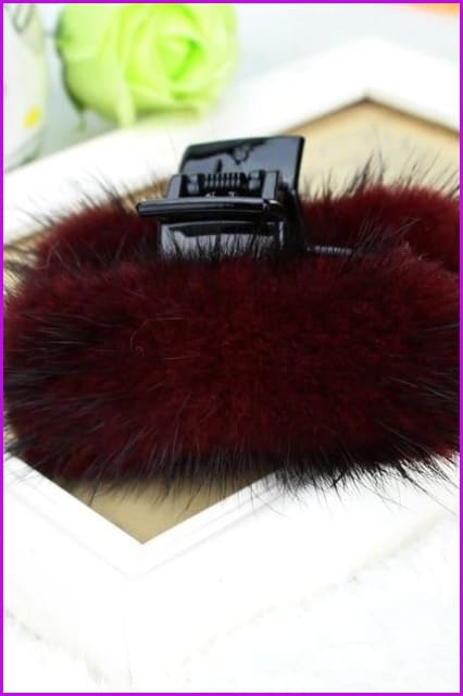 Mink Fur Hair Hairpin DF077 - Furdela Wholesale