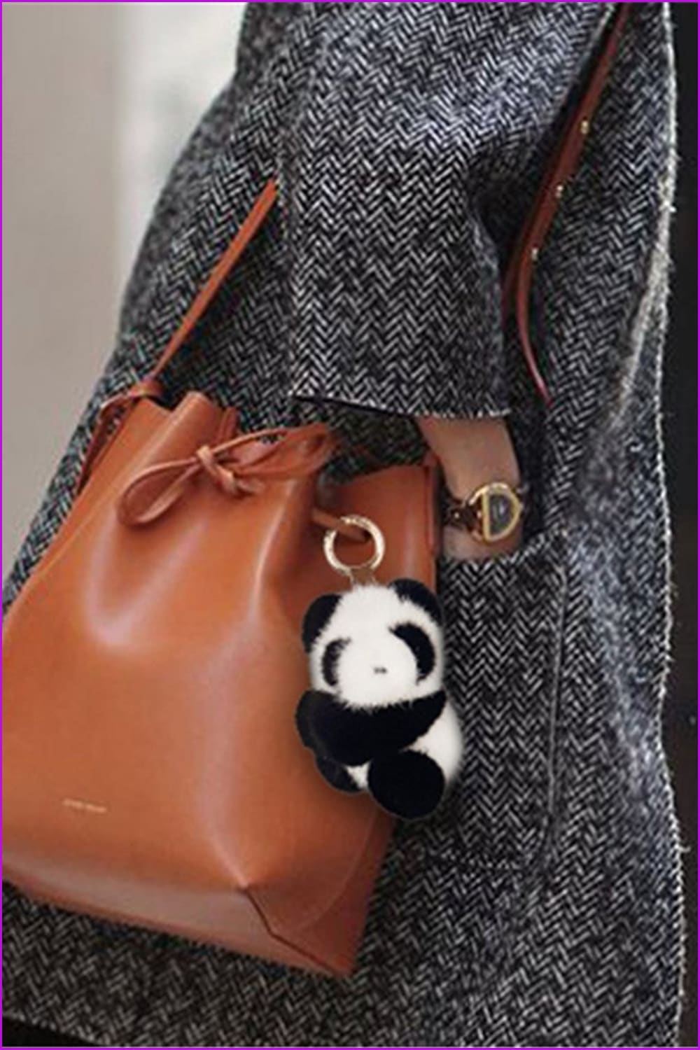 Mink Fur Panada Keychain - Furdela Wholesale