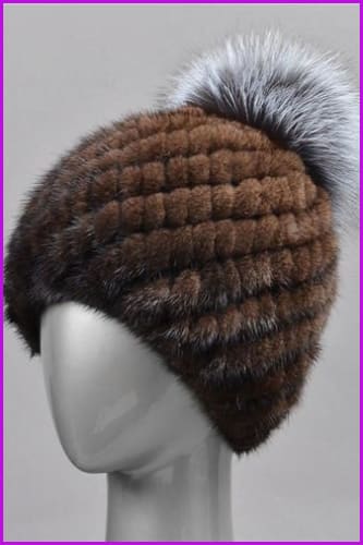 Mink Fur Pompom Ball Hat - Furdela