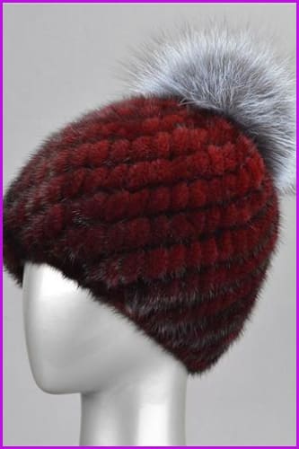 Mink Fur Pompom Ball Hat - Furdela