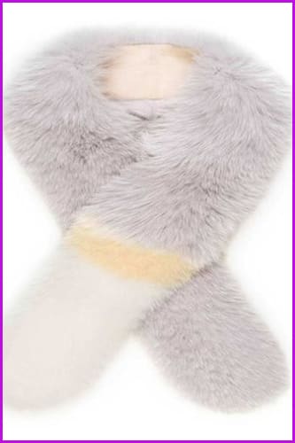 Mixcolored Fox Fur Scarf - Furdela Wholesale