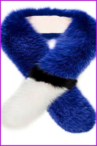 Mixcolored Fox Fur Scarf - Furdela Wholesale