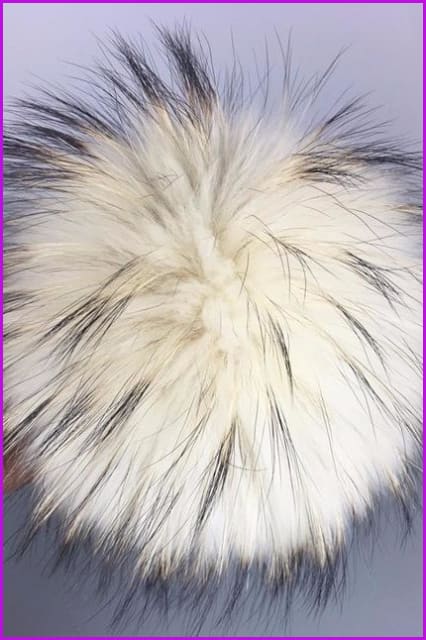 Mixcolored Raccoon Fur PomPom Fur Balls 13 CM DO1180 - Furdela