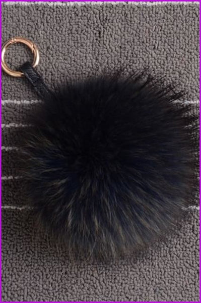 Mixcolored Raccoon Fur PomPom Fur Balls 13 CM DO1180 - Furdela