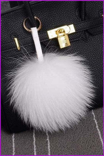 Mixcolored Raccoon Fur PomPom Fur Balls 13 CM DO1180 - Furdela
