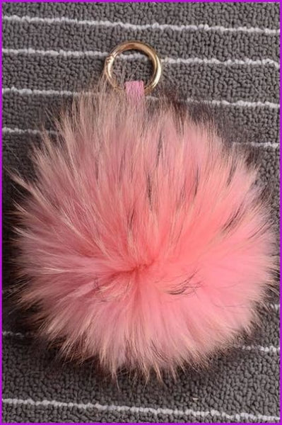 Mixcolored Raccoon Fur PomPom Fur Balls 13 CM DO1180 - Furdela