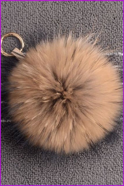 Mixcolored Raccoon Fur PomPom Fur Balls 13 CM DO1180 - Furdela