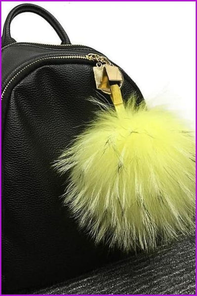 Mixcolored Raccoon Fur PomPom Fur Balls 13 CM DO1180 - Furdela