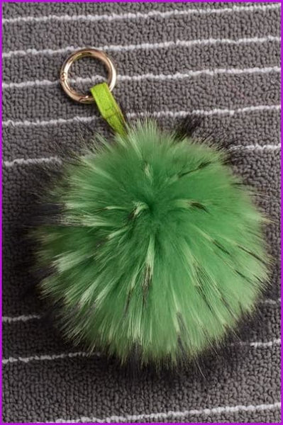 Mixcolored Raccoon Fur PomPom Fur Balls 13 CM DO1180 - Furdela