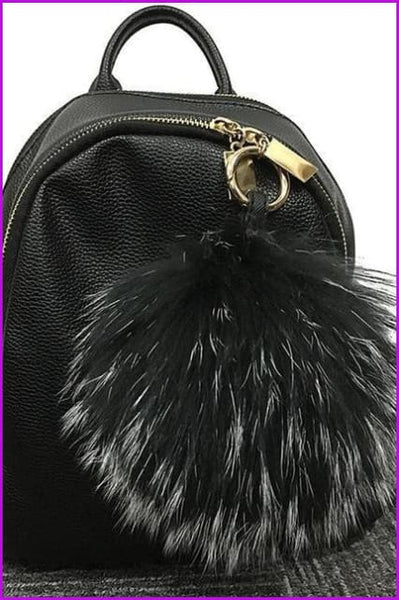 Mixcolored Raccoon Fur PomPom Fur Balls 13 CM DO1180 - Furdela