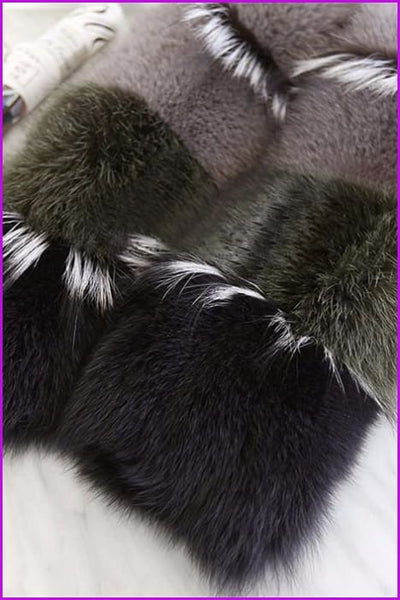 Multi Color Fox Fur Fluffy Scarf DO1348 - Furdela