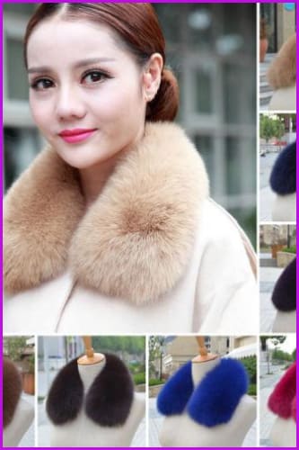 Natural Lady Real Fox Fur Collars Scarves Wrap DO771 - Furdela