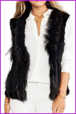 Natural Rabbit Fur Knitted Gilet 53CM - Furdela