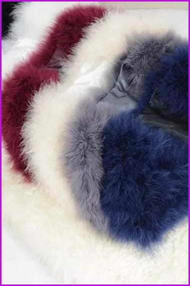 Ostrich Feather Fur Shawl/Cape/Wrap - Furdela