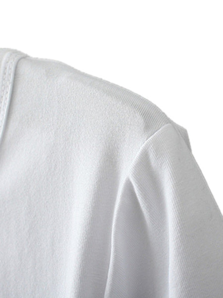 Round Neck Letter Print T-shirt AR503