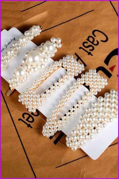 Pearls Hair Pins F1366 - Furdela