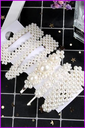 Pearls Hair Pins F1366 - Furdela