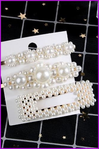 Pearls Hair Pins F1366 - Furdela