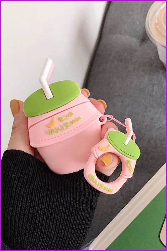 Pink/Yellow Fruity Milk Airpods Cases - Furdela