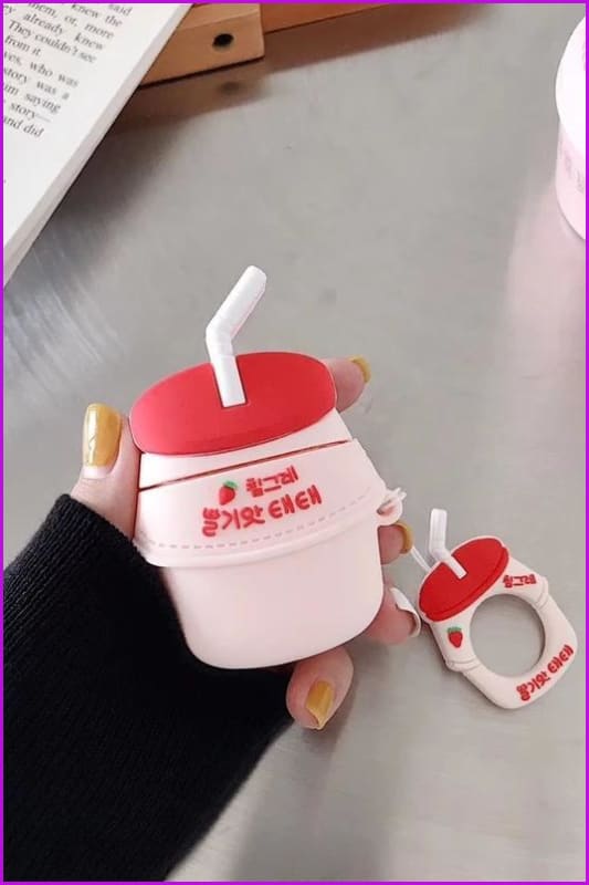 Pink/Yellow Fruity Milk Airpods Cases - Furdela