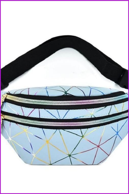 Plaid Hologram Fanny Pack Waist Bag F1043 - Furdela