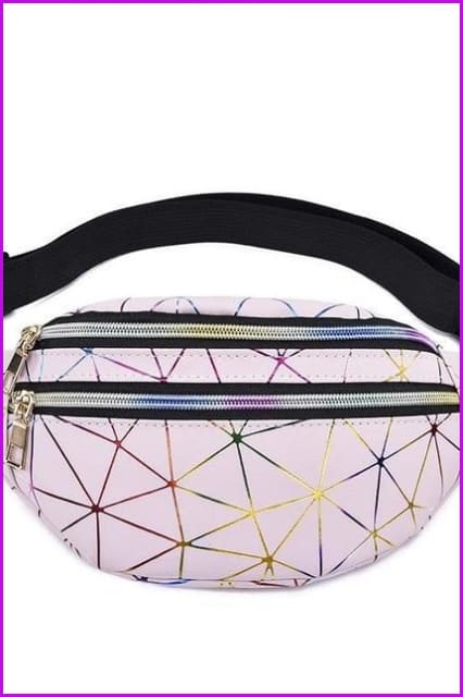 Plaid Hologram Fanny Pack Waist Bag F1043 - Furdela