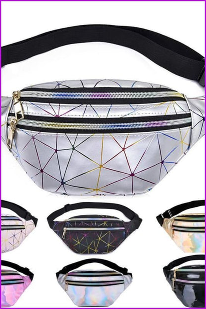 Plaid Hologram Fanny Pack Waist Bag F1043 - Furdela