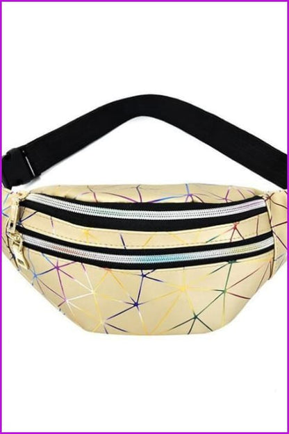 Plaid Hologram Fanny Pack Waist Bag F1043 - Furdela