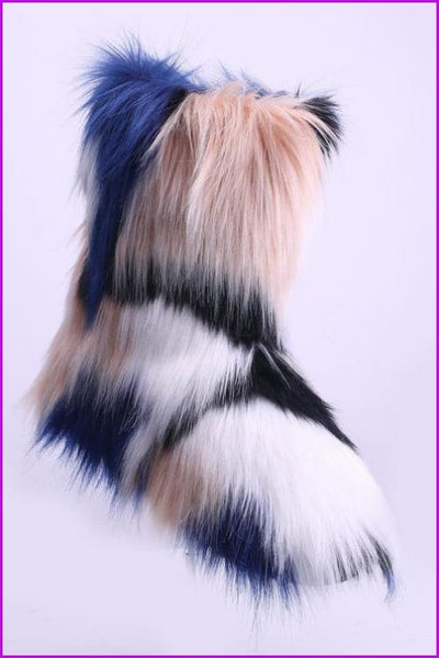 [Pre-sale] 10 Colors Faux Fur Winter Boots F193 - Furdela