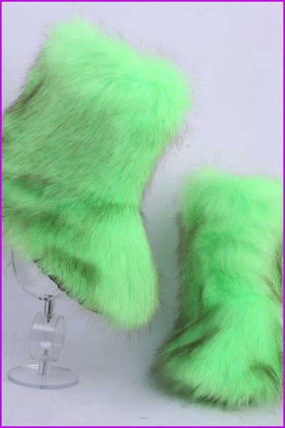 [Pre-sale] 10 Colors Faux Fur Winter Boots F193 - Furdela
