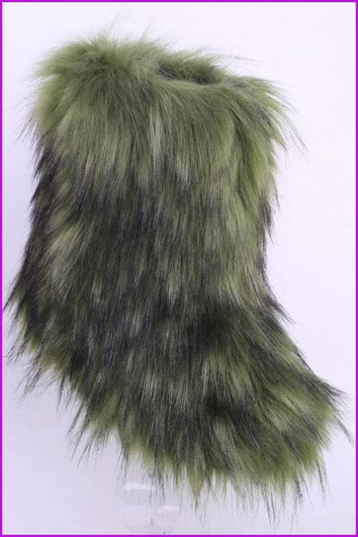 [Pre-sale] 10 Colors Faux Fur Winter Boots F193 - Furdela