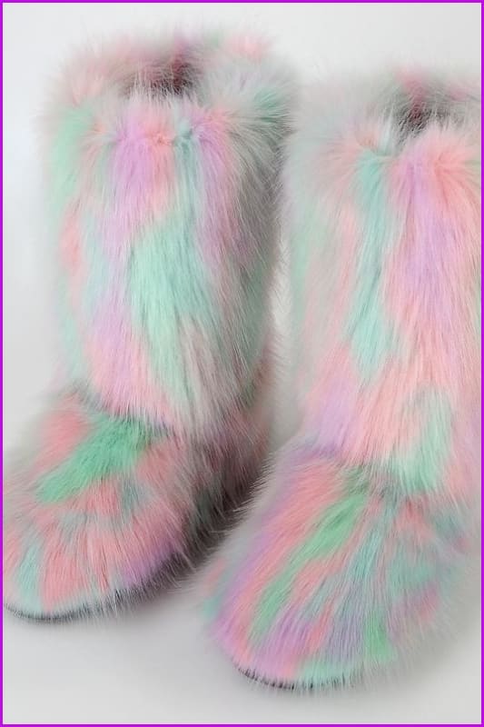 [Pre-sale] Faux Fur Winter Boots F1128 - Furdela