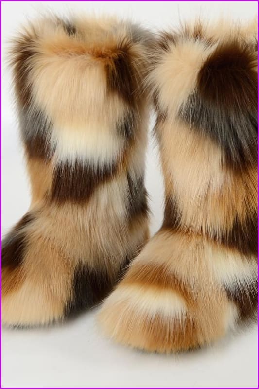 [Pre-sale] Faux Fur Winter Boots F1128 - Furdela