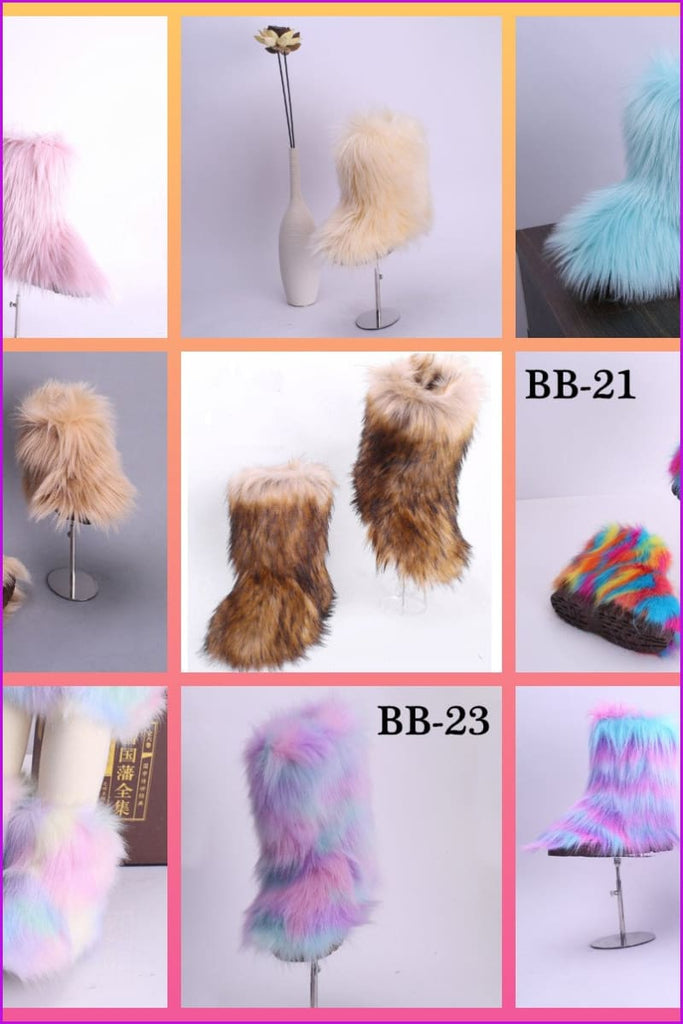 [Pre-sale] Kids Faux Fur Winter Boots F201 - Furdela