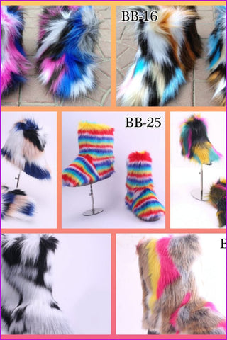 [Pre-sale] Kids Faux Fur Winter Boots F201 - Furdela