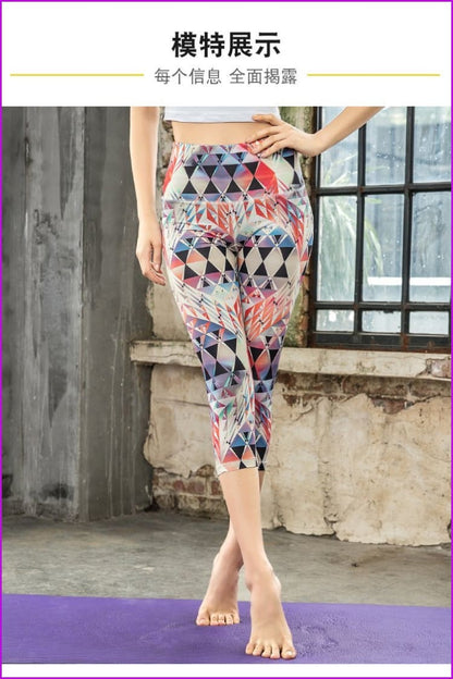 Print Leggings Dry Fit Sport Pant DE112 - Furdela