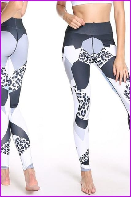 Printed Exercise Training Push up Sports Pants DE113 - Furdela