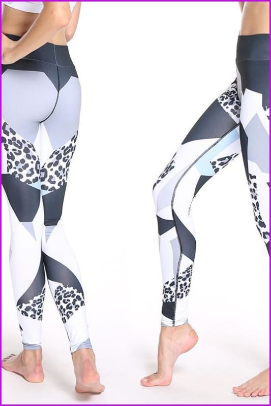 Printed Exercise Training Push up Sports Pants DE113 - Furdela