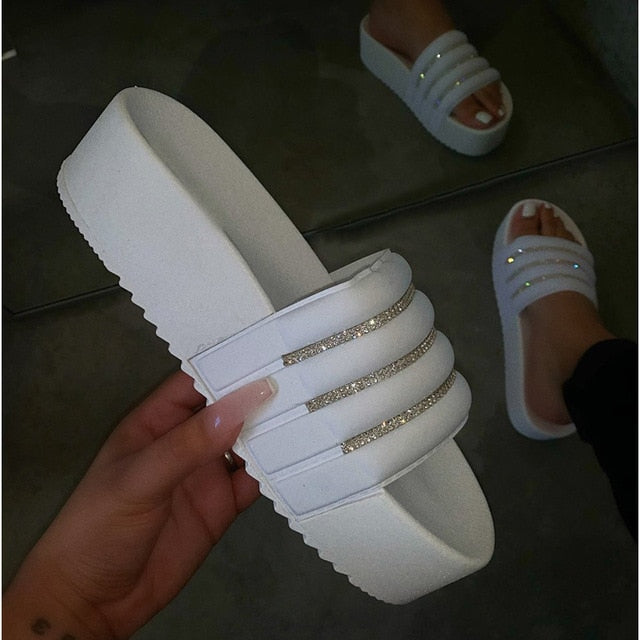 Casual Thick Platforms Slippers Beach Sandals F693 - Furdela Wholesale