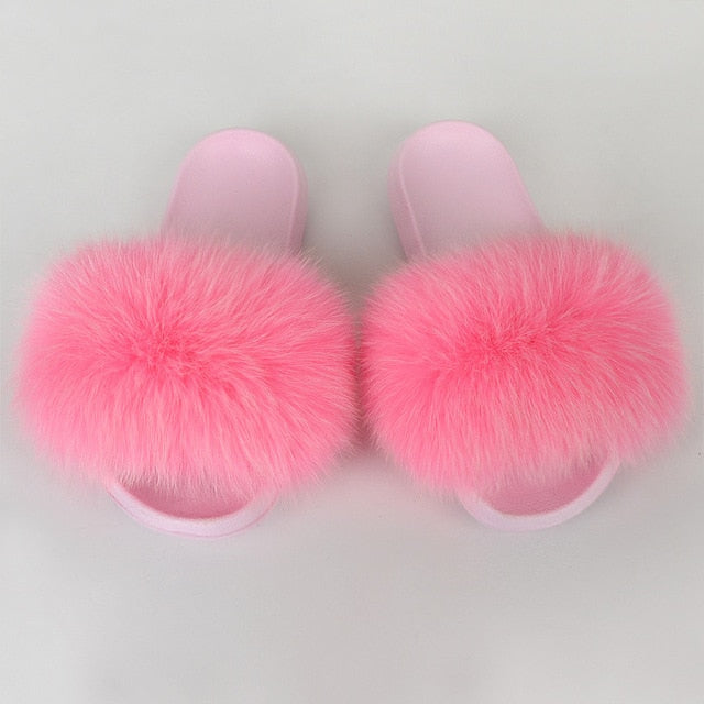 Fur Slides pink Sole - Furdela