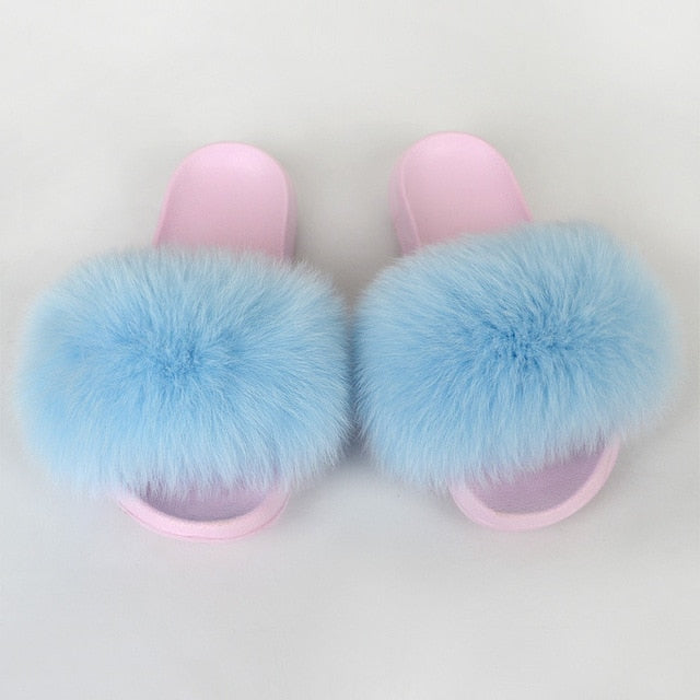 Fur Slides pink Sole - Furdela